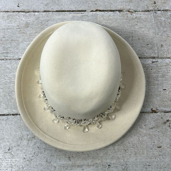 Vintage 70s/80s YSL Yves Saint Laurent Jeweled Fedora main image 8